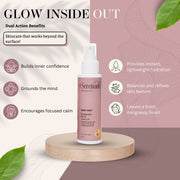 Serenade Empower Aura Body Mist highlighting Frankincense, Ylang Ylang and Cedarwood essential oils to build confidence, emotional balance and refresh the skin